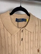 Мужская футболка поло Ralph Lauren Cable Knit бежевая, размер M (RL13001.14M) - изображение 4