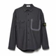 Мужская рубашка в стиле Stone Island Stretch Velvet Overshirt темно-серая размер M (SI11004.7M) - изображение 1