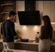 Вытяжка Luxor Lau 1450 Hilton BK Kup LED + 2-е втягивание испарений чорное стекло - изображение 4