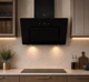Вытяжка Luxor Lau 1450 Hilton BK Kup LED + 2-е втягивание испарений чорное стекло - изображение 5