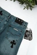 Мужские джинсовые шорты ChromeHearts Синие 36 - изображение 6