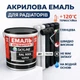 Эмаль акриловая термостойкая SkyLine для радиаторов и труб отопления RAL 9004 Чёрная 5 л - изображение 6