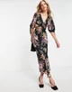 Атласна сукня ASOS DESIGN Pleated Waist Detail Чорний EU34 109174109 - изображение 1