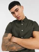 Сорочка ASOS DESIGN Stretch Skinny Fit Хакі M 9582834 - изображение 3