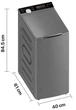 Пральна машина Heinner HWM-TL8013IVKSA+++ з вертикальним завантаженням - зображення 3