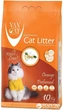 Бентонітовий наповнювач Van Cat Orange для туалету кішок, що комкується, 0.5-2.25 мм з Апельсином 10кг (55447) - зображення 1