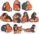 Джибитсы для Crocs 10 шт Обезьянки, набор украшений на кроксы, Monkey Charms, аксессуары для обуви - изображение 3