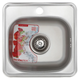 Мийка для кухні мала Zerix Z3838-06-160MD (micro decor) врізна (ZM5574) - зображення 1