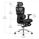 Крісло з масажним ефектом Mealux M6 Air Massage Black (арт. HF-M6 M/B) - зображення 3