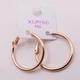 Серьги большие кольца медзолото Xuping 25х2 мм xp115 - изображение 2