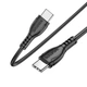 Кабель BOROFONE BX51 Triumph 60W charging data cable Type-C to Type-C unpackaged 1 метр чорний - изображение 2