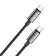 Кабель ColorWay USB Type-C - USB Type-C (M/M), zinc alloy braided, 5А, 1 м, Чорний (CW-CBPDCC098-BK) - изображение 2