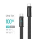 Кабель ColorWay USB Type-C - USB Type-C (M/M), ultra-thin, 5А, 1 м, Чорний (CW-CBPDCC100-BK) - зображення 5