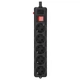 Фільтр живлення Gembird Pro (SPG5-G-6B-PRO) 5 розеток, 1.8м, чорний - зображення 4