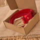 Ремень женский из натуральной кожи Paolo Peruzzi PG-01-RD 110 см Красный (5905567215421) - изображение 4