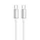 Кабель ColorWay USB Type-C - USB Type-C (M/M), zinc alloy braided, 5А, 1 м, Білий (CW-CBPDCC098-WT) - изображение 1