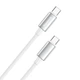 Кабель ColorWay USB Type-C - USB Type-C (M/M), zinc alloy braided, 5А, 1 м, Білий (CW-CBPDCC098-WT) - изображение 2