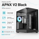 Корпус для ПК APNX V2 Midi-Tower без БП ATX/MicroATX/Mini-ITX ARGB BTF Black (APCM-VI02143.11) - изображение 2