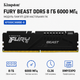Оперативная память с радиатором Kingston Fury Beast 8GB DIMM DDR5 6000 MHz XMP/EXPO Black (KF560C36BBE-8) - изображение 2