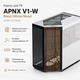 Корпус для ПК APNX V1-W Black/White/Wood Midi-Tower із дерев'яною передньою панеллю та загартованим склом ATX MicroATX Mini-ITX без БЖ (APCM-VI01103.M1) - зображення 2