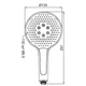 Лейка для душа Koer KP-0401-05 (3 функции) (KR4981) - изображение 2