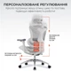 Крісло офісне Sihoo Doro C300L Mesh Білий DORO-C300L-A3-102) - зображення 7