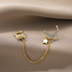 Каф кліпс на вухо місяць і зірочка зірка Star Earcuff - зображення 4