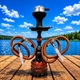 Кальян Hookah Salma Brown Plus высотой 37 см на 2 персоны - изображение 1