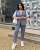 Женский костюм стильный графитовый 60-62 р844.3735 - изображение 3