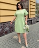 Женское платье свободного кроя фисташковое 56-58 р844.3737 - изображение 1