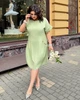 Женское платье свободного кроя фисташковое 56-58 р844.3737 - изображение 2