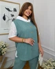 Женский костюм стильный ментоловый 60-62 р844.3735 - изображение 7