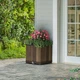 Горщик для рослин Keter Deco square planter Walnut, коричневий - изображение 6