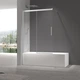 Шторки стеклянные на ванну раздвижные Koer SR BS06-120x150-TR-01 прозрачное стекло Easy Clean 6мм, хром (KR5945) - изображение 3