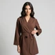 Короткий коричневый женский халат р M/L 696 - изображение 4