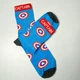 Женские носки 1 пара с принтом “Captain America" 36-41 р синие хлопковые высокие - изображение 4