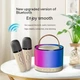 Бежева Bluetooth-колонка K52 для караоке, з RGB-підсвіткою - зображення 2