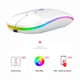 Беспроводная мышь Bluetooth + USB адаптер 2.4Ghz с RGB подсветкой, оптическая, аккумуляторная, белая - изображение 9