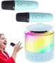 Портативная колонка K19 Bluetooth с LED-подсветкой и 2 микрофонами, караоке - изображение 2