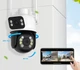 Уличная камера видеонаблюдения A8BQ с LED подсветкой и датчиком движения, камера на 2 линзы - изображение 5
