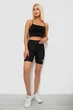 Велотреки женские однотонные с принтом черный 214R567 AGER 50 (XL-2XL) - изображение 2