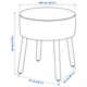Пуф, темно-жовтий, 47x47 см IKEA MÖRTFORS 505.702.48 - зображення 7