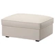 Пуф для ніг з місцем для зберігання, світло-бежевий IKEA KIVIK 594.828.98 - зображення 1