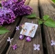Сережки Xuping 18k з фіолетовим фіанітом медичне золото - зображення 1