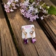 Сережки Xuping 18k з фіолетовим фіанітом медичне золото - зображення 2