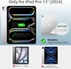 Чехол-клавиатура TQQ для iPad Pro 13 M5/M4 Серый магнитный съемный QWERTY подставка держатель для Apple Pencil - изображение 2