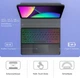 Чохол-клавіатура Earto для iPad Air 13 / iPad Pro 12.9 Чорний QWERTZ 3-зонне підсвічування 7 кольорів та тачпад - зображення 4