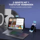 Чохол-клавіатура Earto для iPad Air 13 / iPad Pro 12.9 Чорний QWERTZ 3-зонне підсвічування 7 кольорів та тачпад - зображення 5