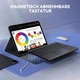 Чохол-клавіатура Earto для iPad Air 13 / iPad Pro 12.9 Чорний QWERTZ 3-зонне підсвічування 7 кольорів та тачпад - зображення 7