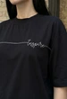 Жіноча Футболка Стаф Чорна Оверсайз Базова Staff Ad Black Oversize XS (394156) - зображення 3